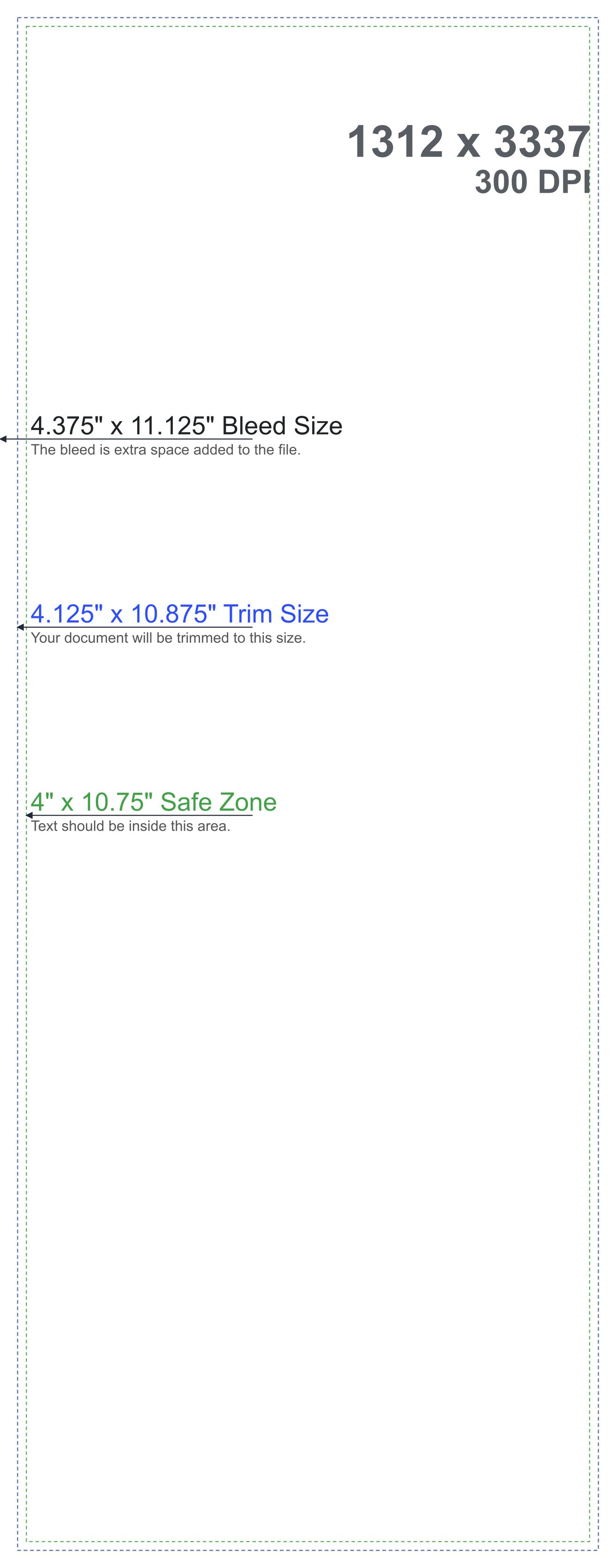 Generated template for Door Hangers, 4.25x11